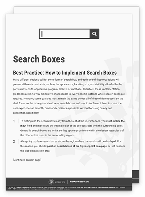 Sample of Search Boxes template