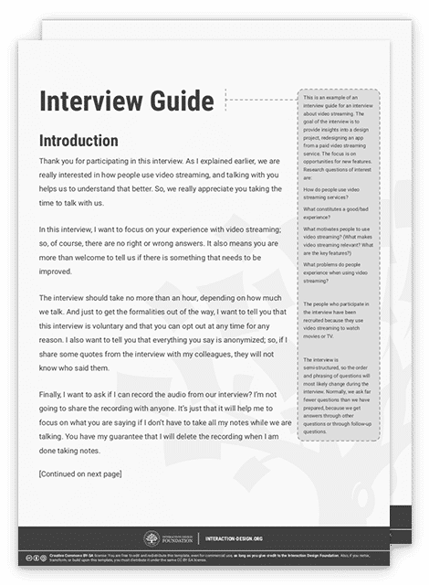 Get Your Free Template for Interview Guide IxDF