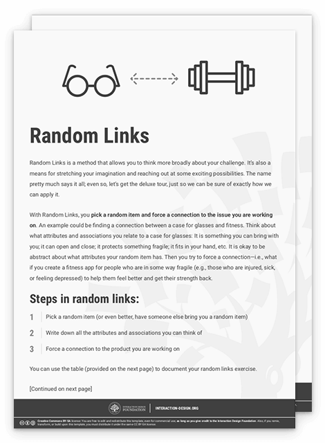 Sample of Random Links template