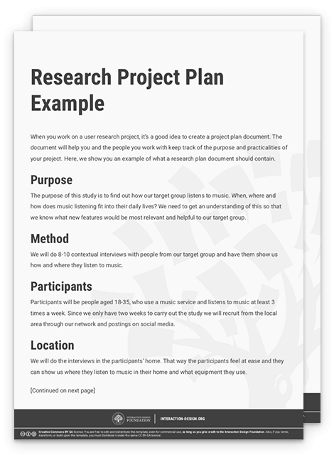 Research Project Plan Example