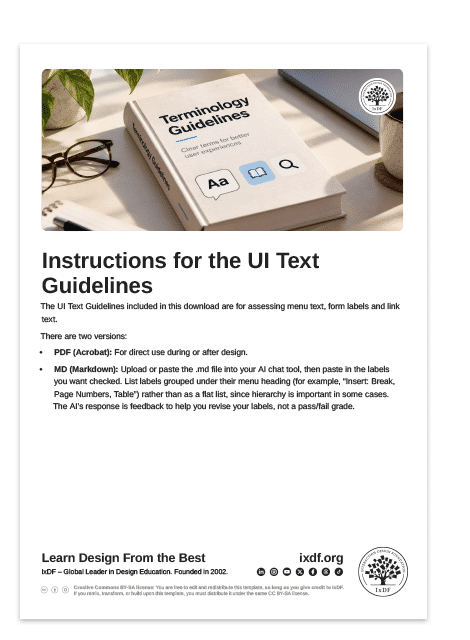 Instructions for the UI Text Guidelines