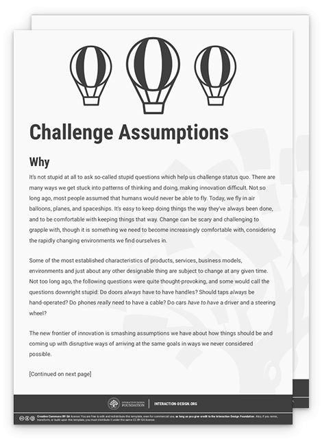 Learn How to Use the Challenge Assumptions Method | IxDF