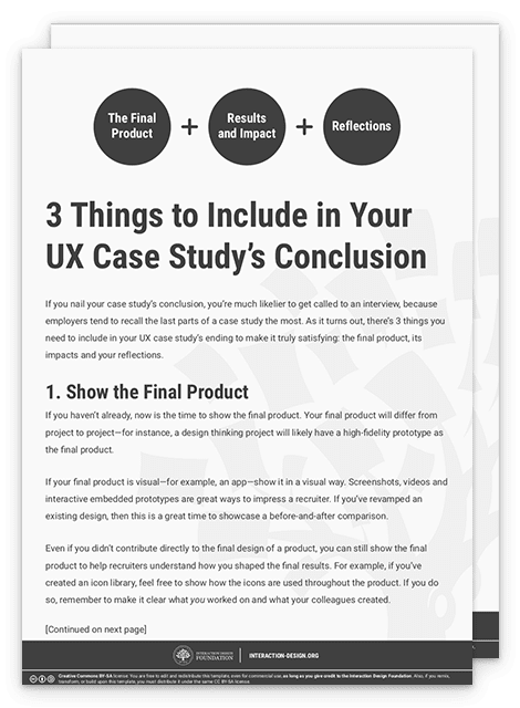 How To Write The Perfect Conclusion To Your UX Case Study IxDF