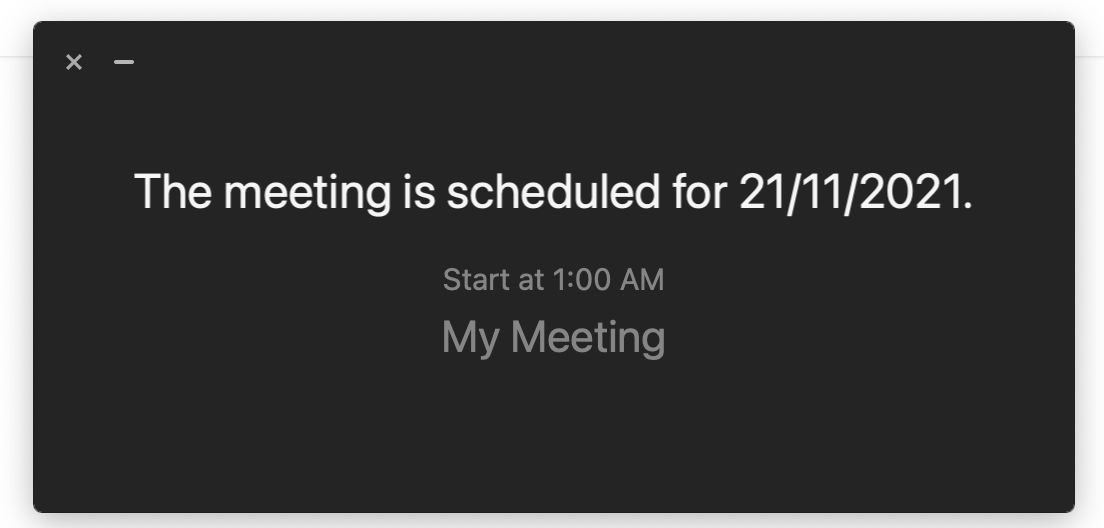 New Meeting Time