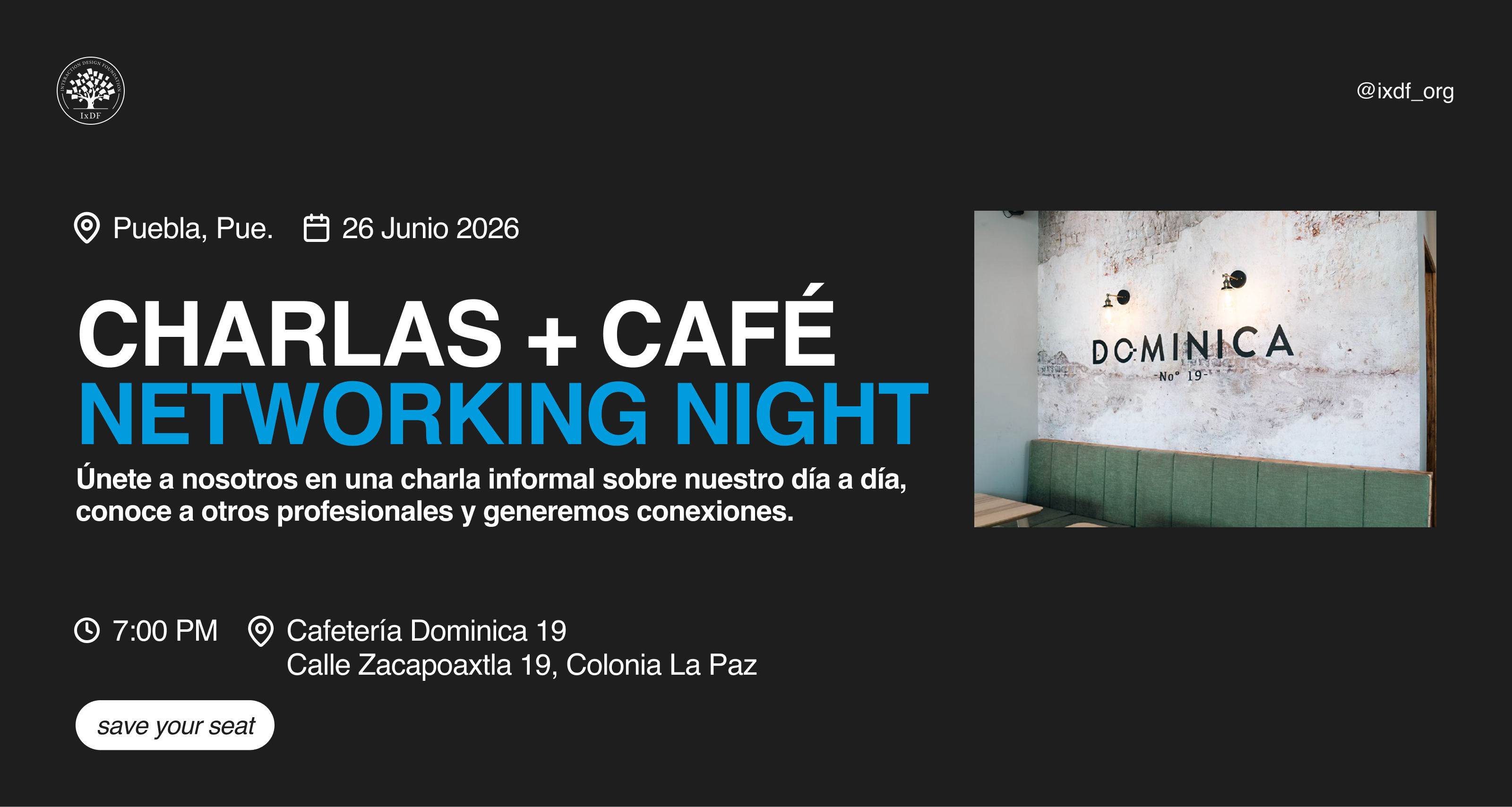 charlas + café, networking night, Únete a nosotros en una charla informal sobre nuestro día a día, conoce a otros profesionales y generemos conexiones.