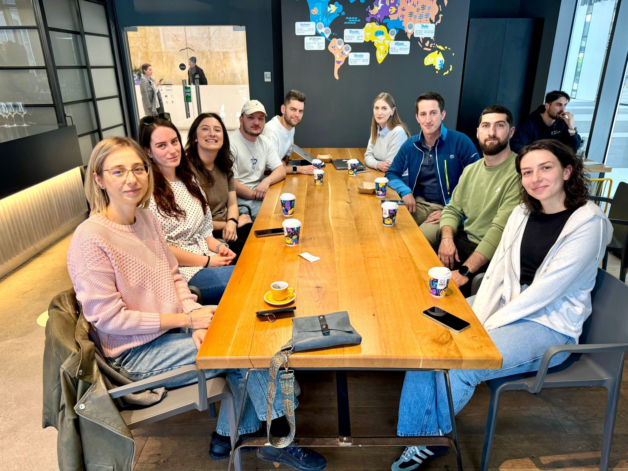 group picture of the people attending the second Cluj coffee meet