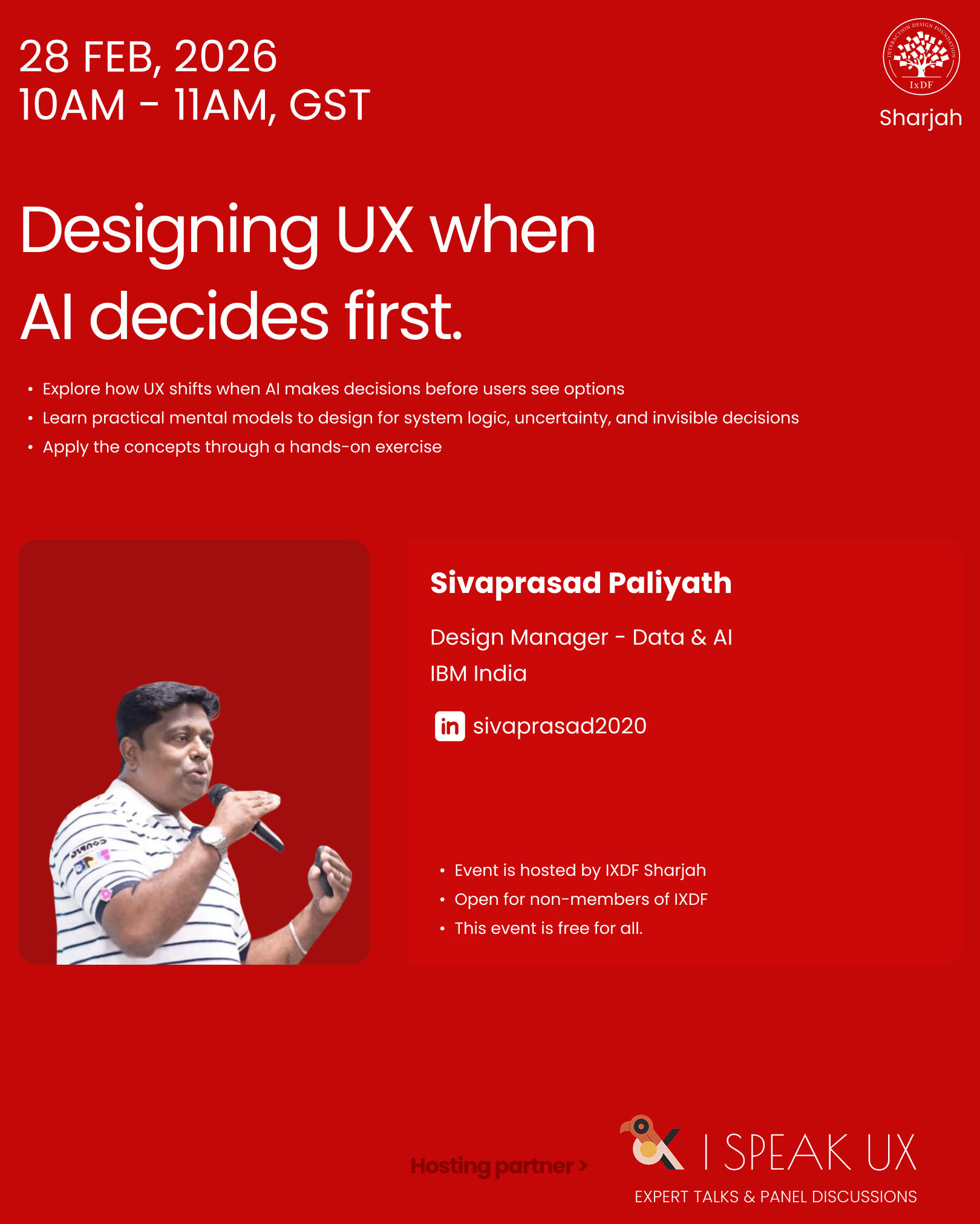 AI+UX event poster