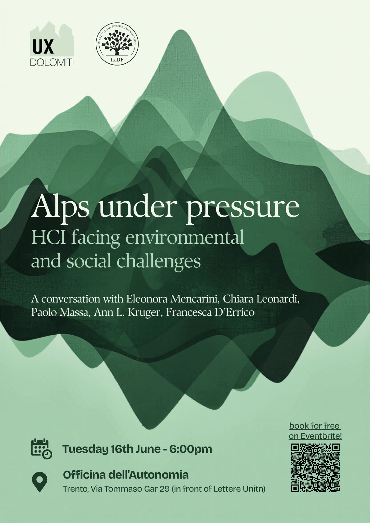 Alps under pressure: HCI facing environmental and social challenges A conversation with Eleonora Mencarini, Chiara Leonardi, Paolo Massa, Ann L. Kruger, Francesca D’Errico
