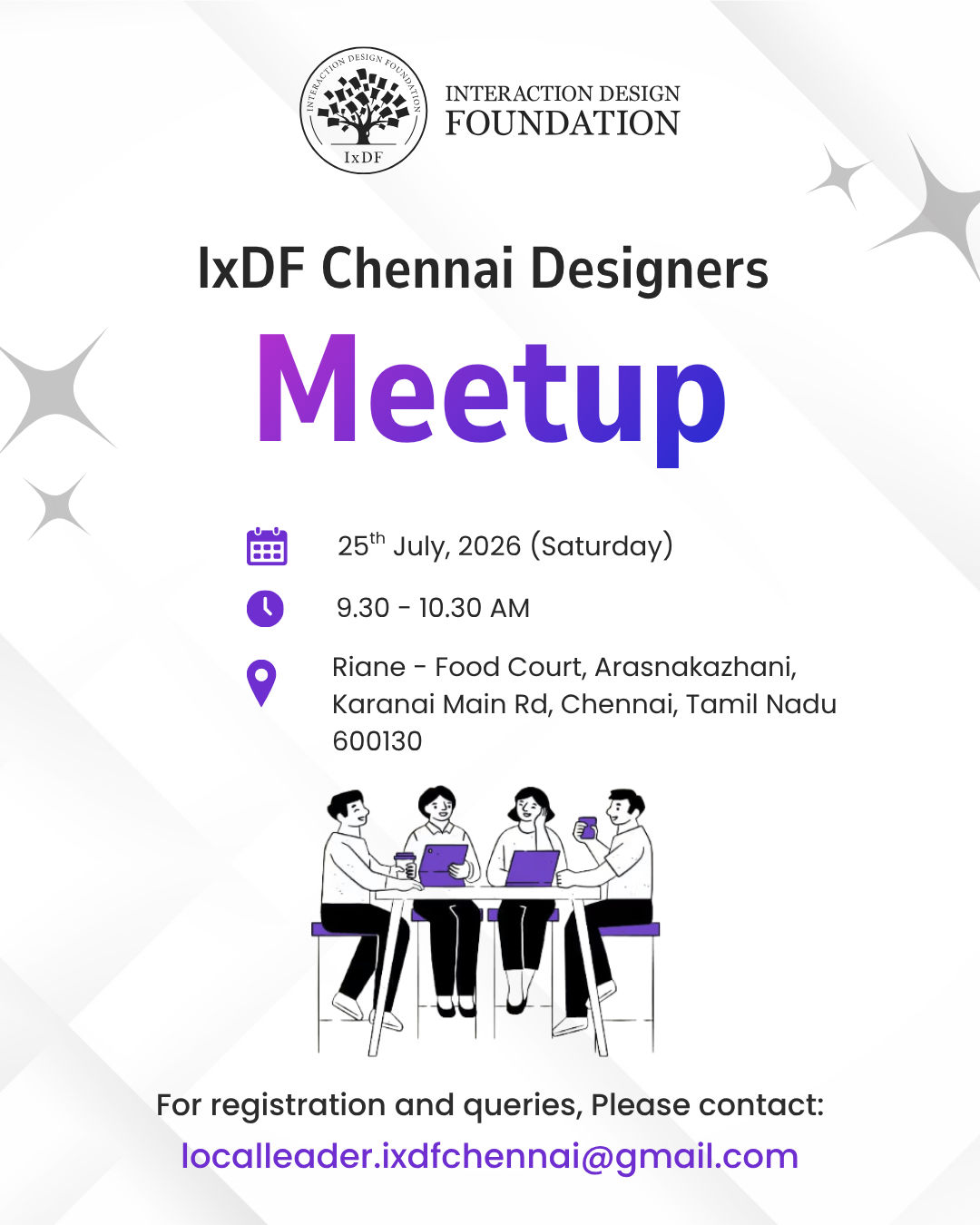 IxDF Chennai Designers Meetup - 25th July 2026 Poster