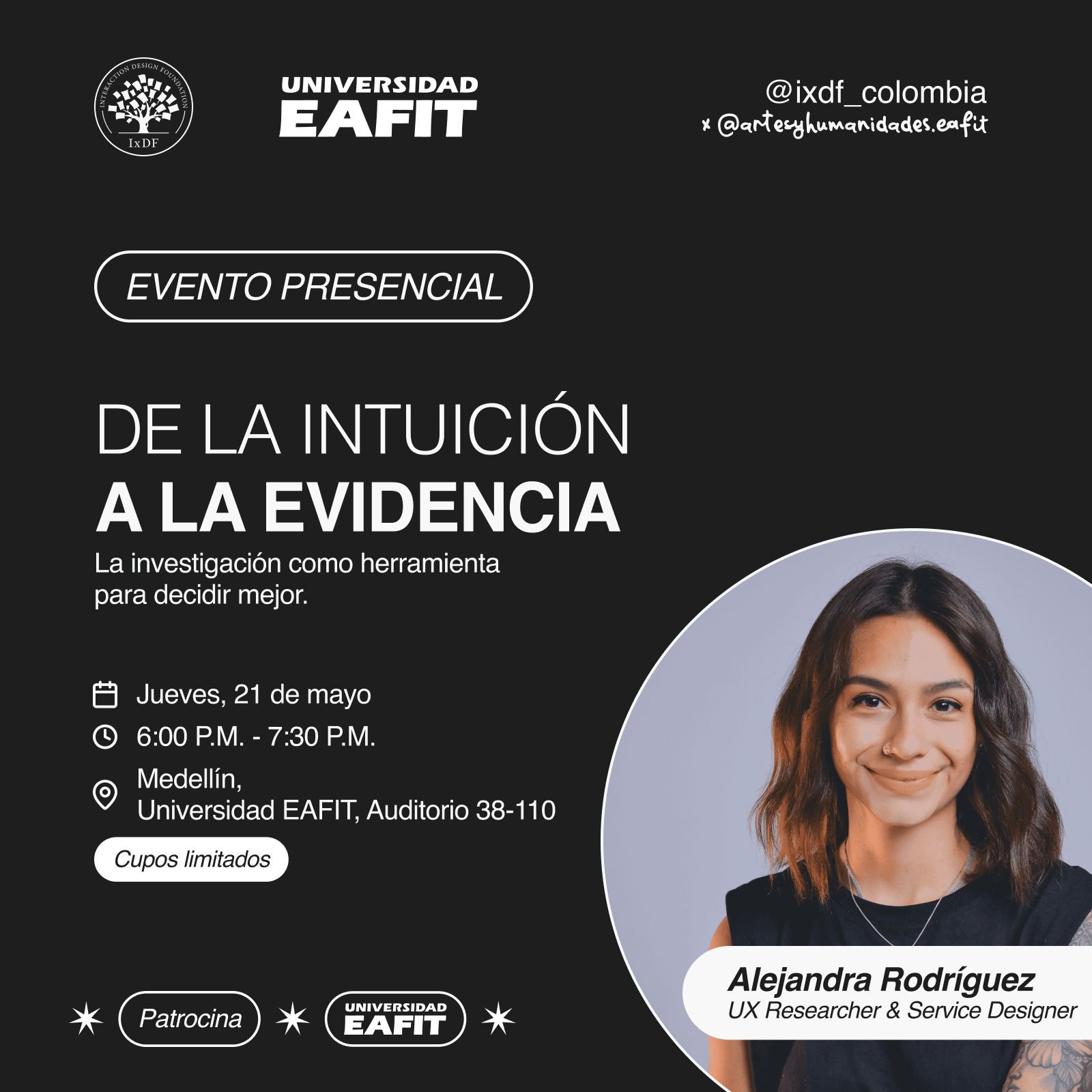 Evento en alianza con Pregrado en Diseño Interactivo EAFIT: De la intuición a la evidencia