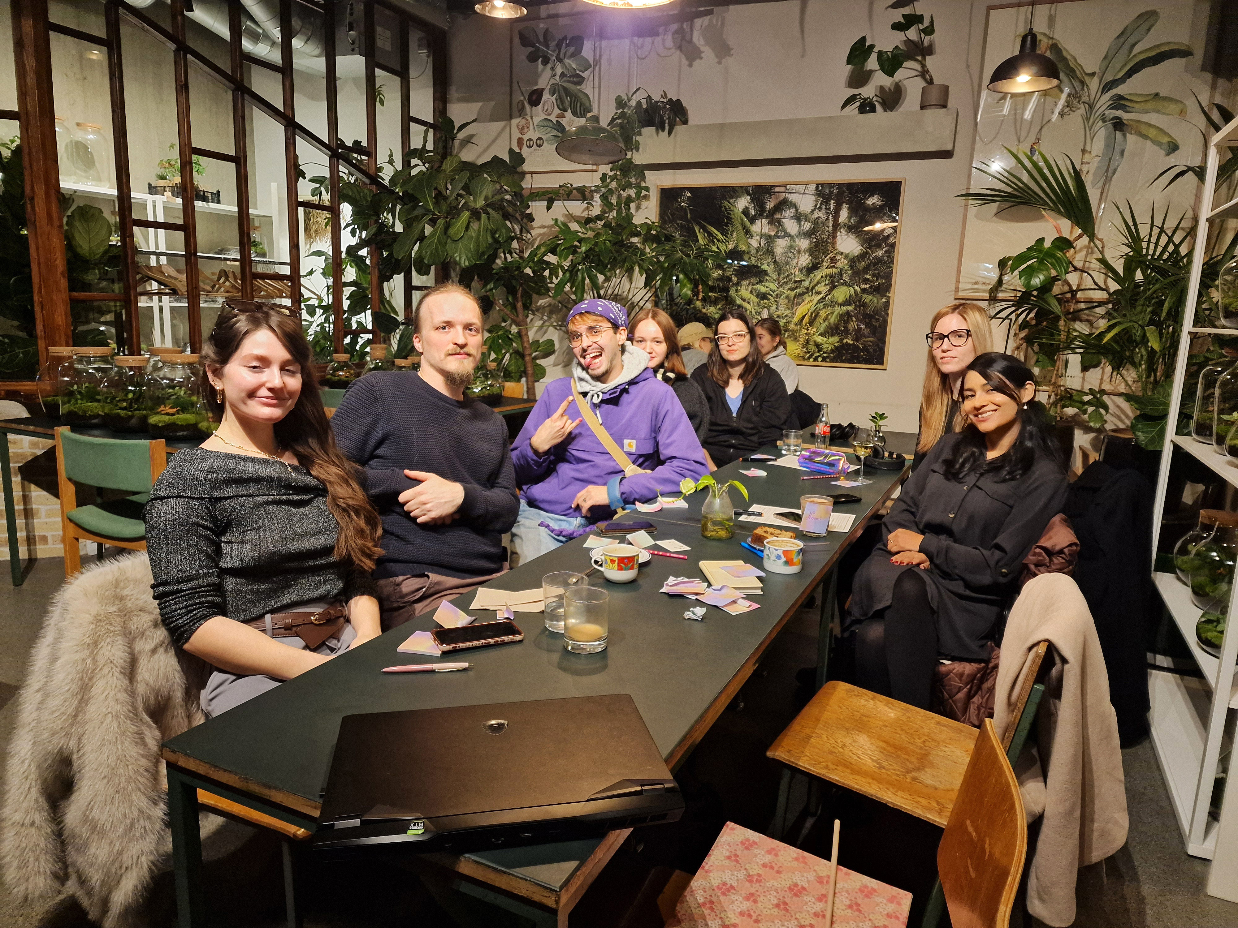 Group photo of participants at the meetup, at Plukk, in Aarhus on 20th December 2024.